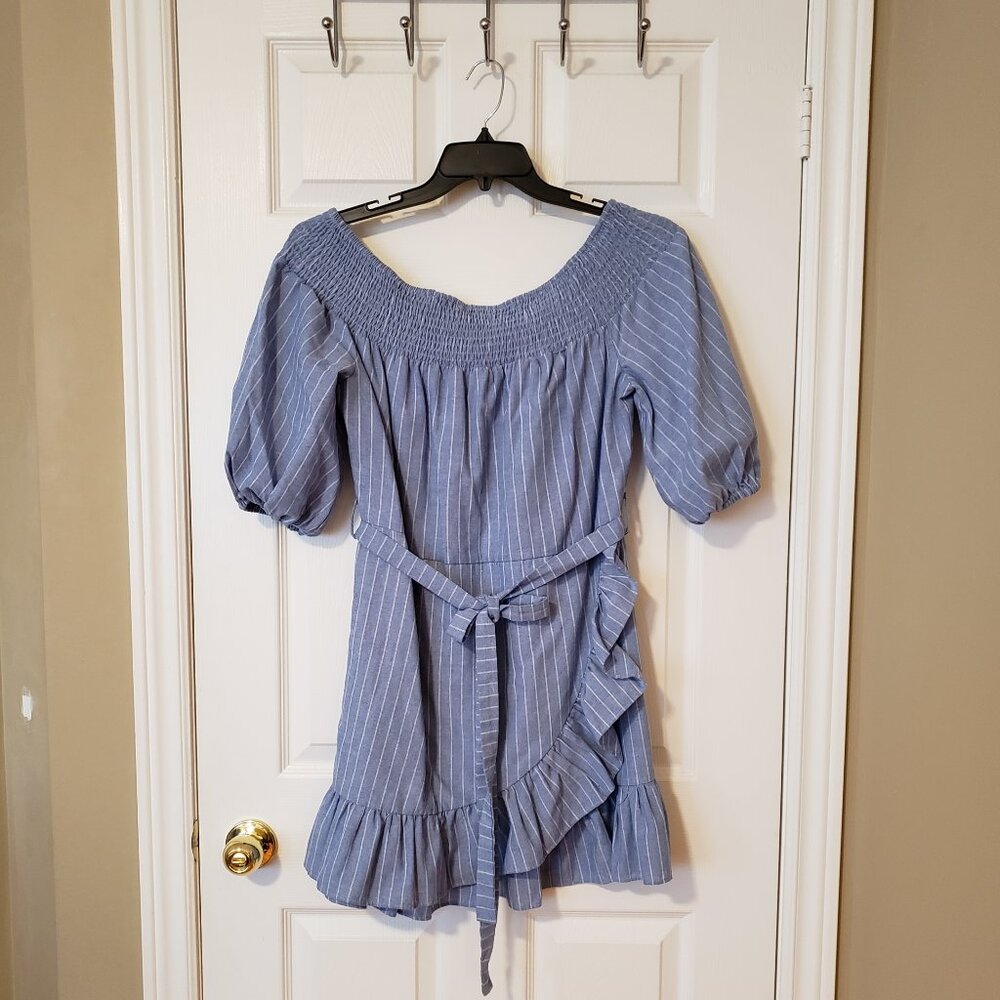 Lumiere Summer Beach off the shoulder Dress  ~ Sz. Large ~ EUC ~